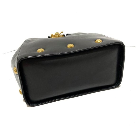 Salvatore Ferragamo DQ-21 5212 Gancini Black Bucket Leather Shoulder Bag dustbag - Picture 3 of 10